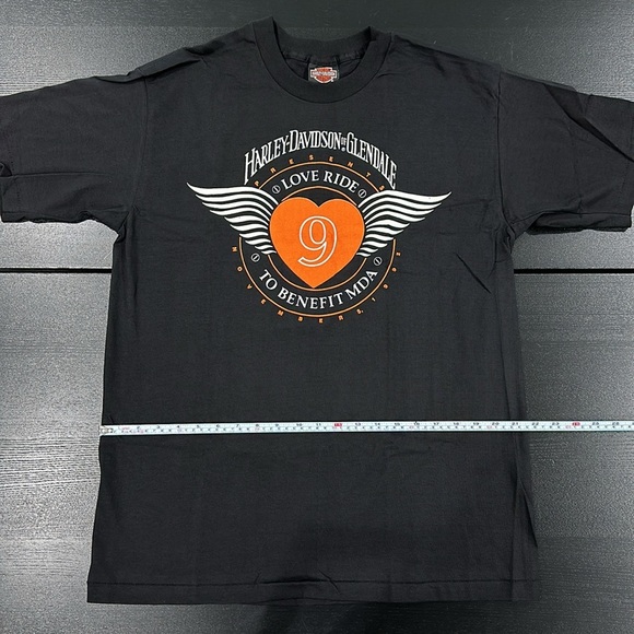 Harley-Davidson of Glendale Love Ride Vintage 1992 T-Shirt - L - Picture 6 of 6